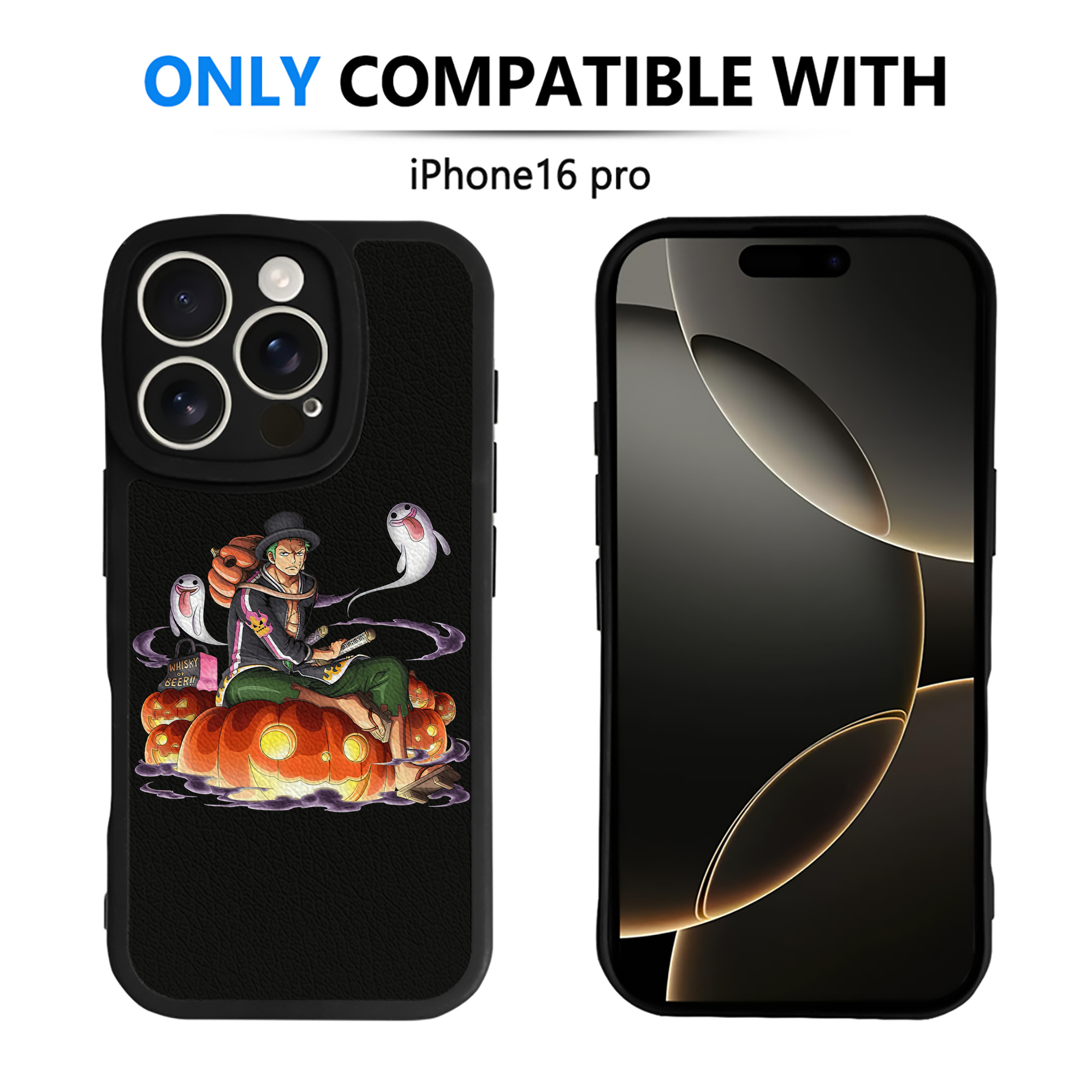 （画像用） ワンピース ロロノア・ゾロ ONE PIECE Roronoa Zoro 【iPhone 16シリーズ対応】シリコンスマホケース（レザー調） 材質：シリコン